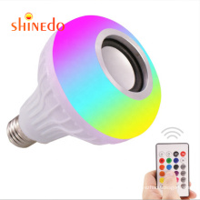 1LED Wireless Light Bulb Speaker, RGB Smart Music Bulb E27 Remote Control 12W LED Bulb